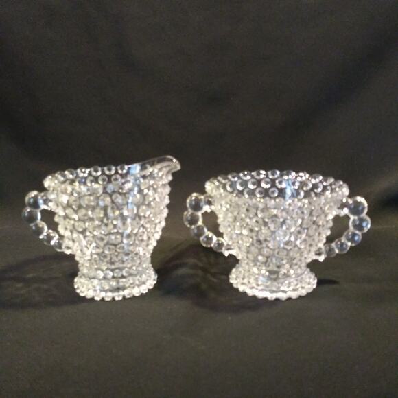 SALE Duncan Miller Depression Glass Mini Sugar Creamer - Picture 1 of 16